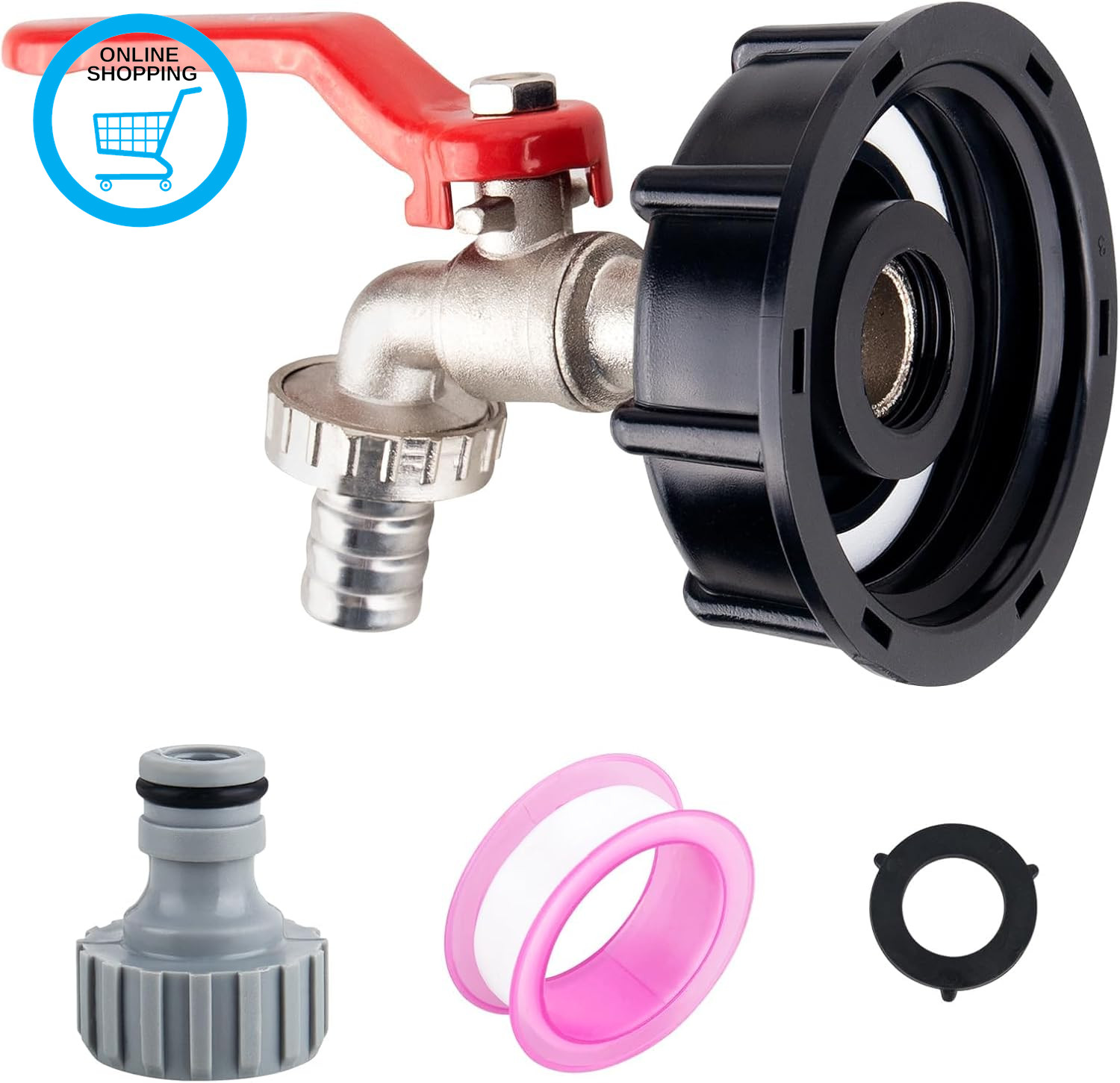 1/2"" Leakproof Brass IBC Tank Fittings IBC Tank Adapter IBC Tank Valve for S60X6