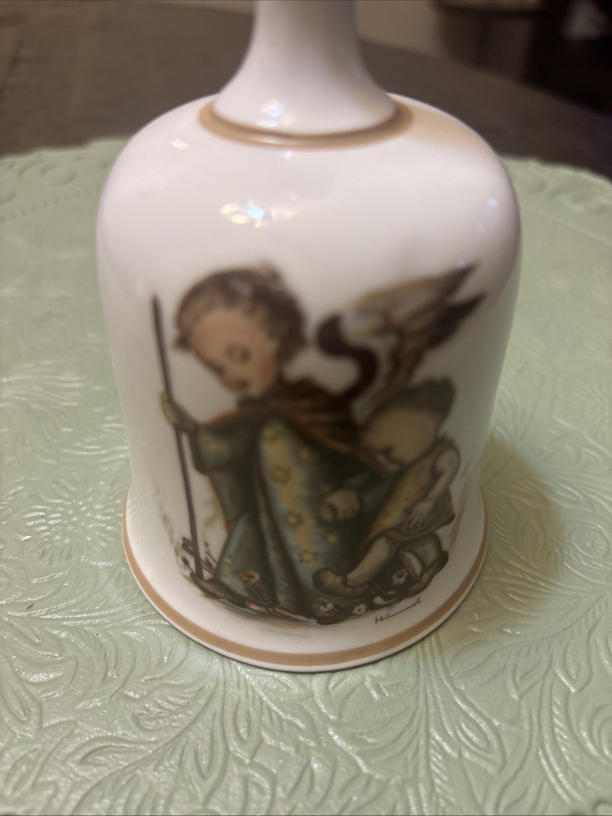 LIMITED EDT SCHMID 1974 CHRISTMAS BELL INSPIRED BY BERTA HUMMEL - GUARDIAN ANGEL