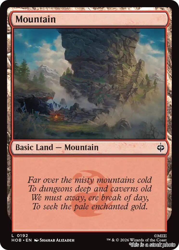 Mountain (0192) (HOB 192), Foil, The Hobbit, MTG