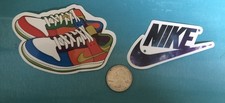 NIKE Logo Decal Sticker 3"x1.75" With Bonus Nike Shoes Sticker - New