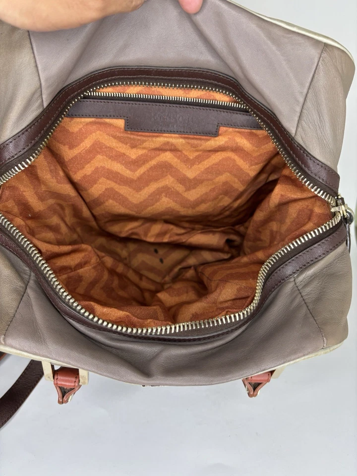 Bolso Bandolera Missoni Cuero Marrón Gris Cartera Foto 4 de 4