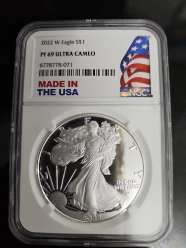 2022-W $1 Proof American Silver Eagle 1 OZ NGC PF69 Ultra Cameo