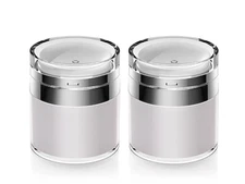 Airless Pump Jar, 1.7 oz Airless Pump Bottles, Travel Lotion Container – Vacuum