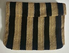 Small Black/Gold Vintage Handbag Bag CLUTCH Purse Classic LBD Cocktail/Formal