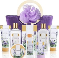 Spa Luxetique Gift Baskets for Women, Spa Gifts for Women - 10pcs Lavender Bath