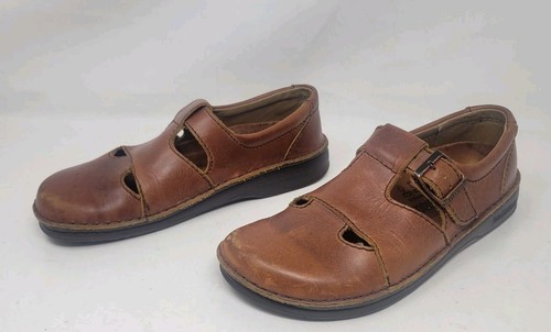 Birkenstock Unisex London Leather Clog Buckle Shoes Brown Sz 38/US W 7 M 5 EUC - Picture 2 of 6