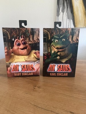 NECA Die Dinos Earl + Baby Sinclair Actionfiguren in OVP Dinosaurs 1990's