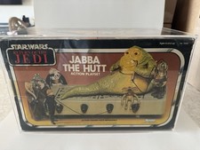 1983 Kenner Star Wars ROTJ Jabba The Hutt Playset Complete w/Box & Acrylic Case