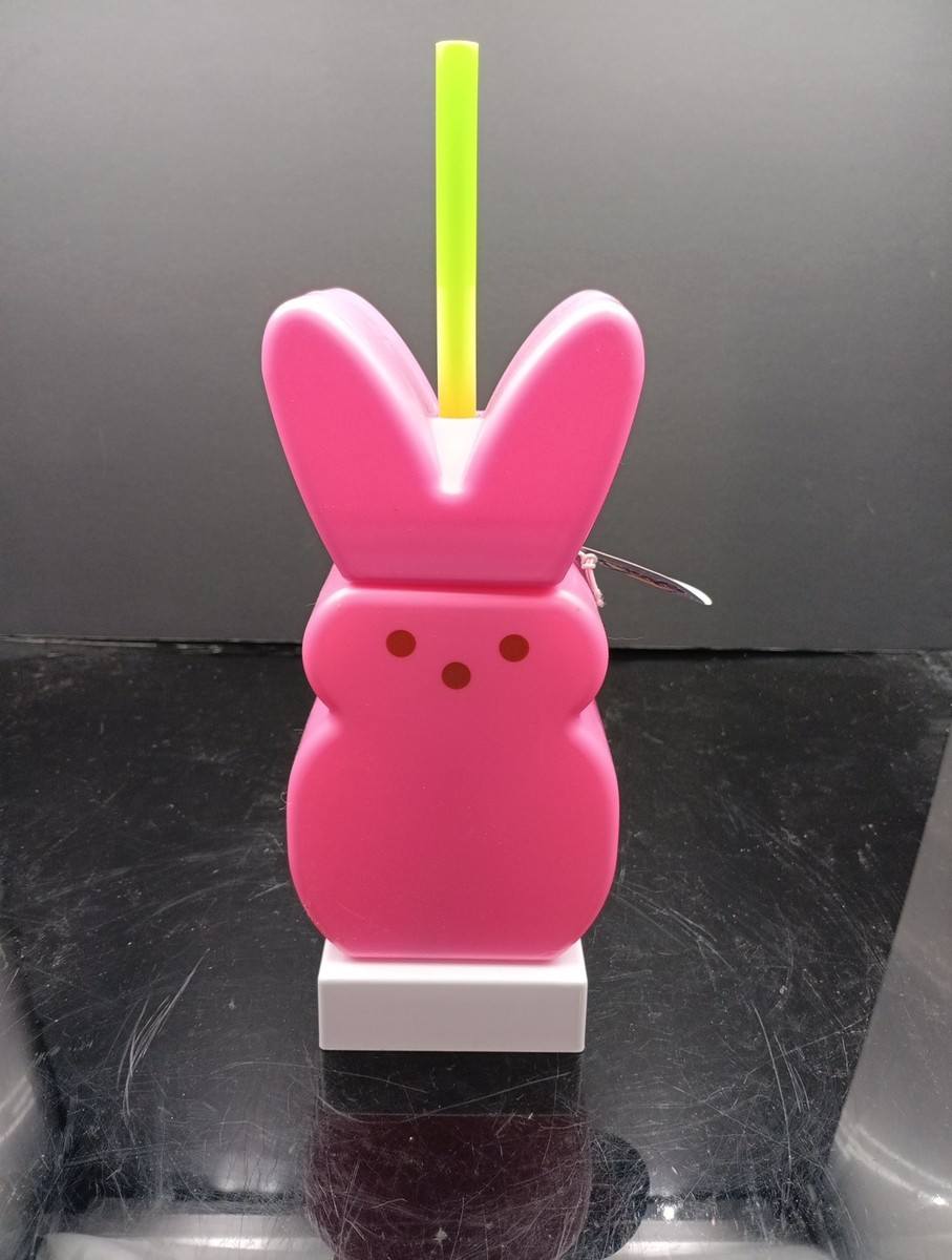 Zak! PEEPS Easter Bunny Pink Tumbler W/Straw 14oz Free Shipping