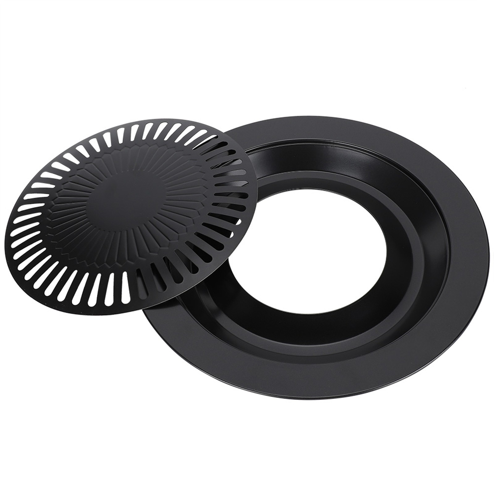 .Household Barbecue Pan Smokeless Round Nonstick Baking Tray BBQ Roasting Tray