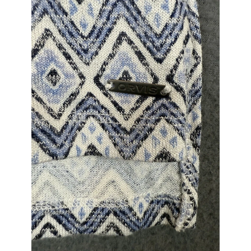 Top túnica Orvis cuello en V para mujer XL azul suave elástico tejido boho gran tamaño cómodo Foto 2 de 4