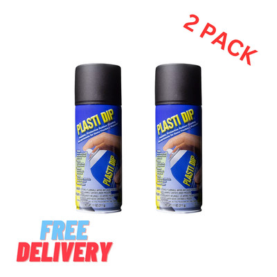 Plasti Dip Rubberized Matte Black Spray, 11Oz (2-Pack)