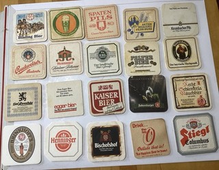 Vintage Bar Beer Coasters Lot Of 20 GERMAN BEERS