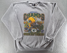 VTG Starter Green Bay Packers NFC Champs Sweatshirt Mens Large 96 97 NFL USA