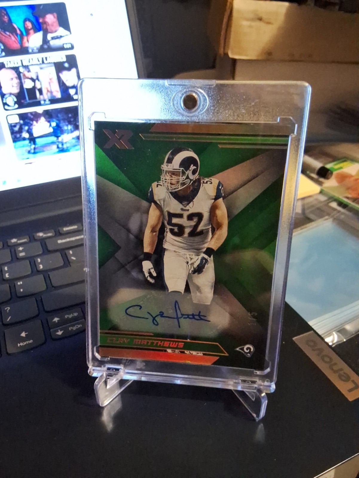 2019 Panini Xr Clay Matthews Green Auto Autograph #1/5 Rams