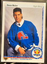 1990-91 Upper Deck Owen Nolan RC #352 Quebec Nordiques