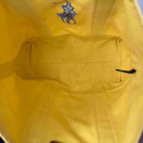 Sac fourre-tout polo femme Ralph Lauren logo grand poney broderie jaune bleu édition limitée - Photo 7/8
