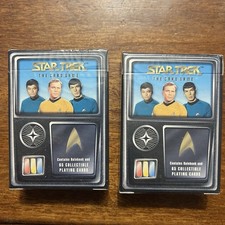 STAR TREK THE CARD GAME CCG Base Set LOT OF 2 STARTER DECKS *NEW* *SEALED* Fleer