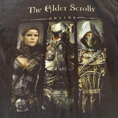 The Elder Scrolls Online Shirt Mens Medium Black Graphic Tee Bethesda 2014 MMO