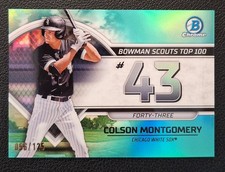 2023 Bowman - Scouts Top 100 Colson Montgomery #BTP-43 Aqua Refractor /125 (RC)