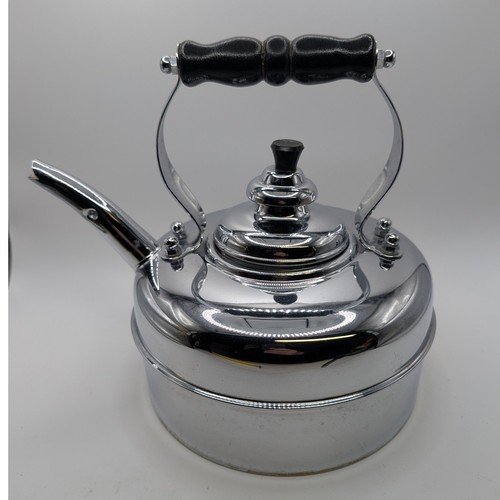 Vtg Simplex Kensington No 3 by Newey & Bloomer Tea Kettle Copper w Chrome Finish