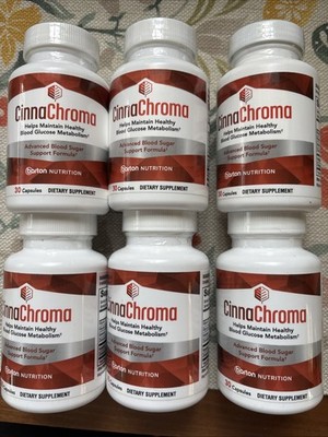 6 Pack CinnaChroma Blood Sugar Support w/ Cinnamon Extract & Chromium 12/2025