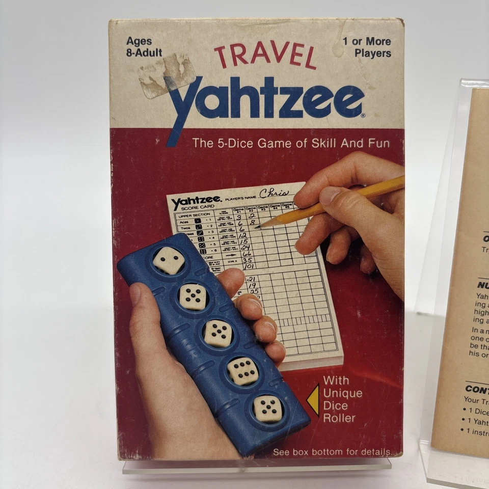 Vintage Travel Yahtzee (1984) Milton Bradley Mini Size Dice Game Complete - Image 2 of 4