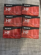 Sony HF High Fidelity Blank Audio Cassette Tape 90 Minutes Normal Bias- Lot Of 6