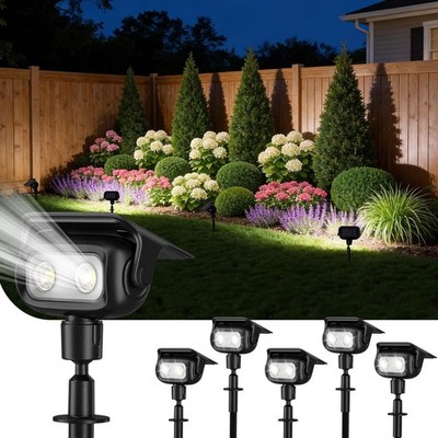Solar Spot Lights Outdoor, Waterproof Spotlights with 2 Brightness Mode, Land...