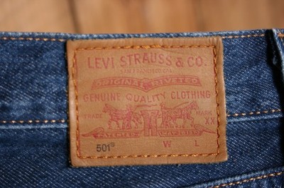 LEVI'S 501 Big E Selvedge Denim 100% Cotton Blue Jeans Sz. 30x32