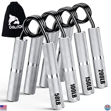 Grip Strength Trainer 4 Pack,50LB-200LB Hand Exerciser Gripper Forearm Finger