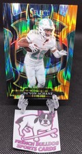 2025 Panini Select DEVON ACHANE Orange Black Shock Prizm Silver Dolphins NFL 