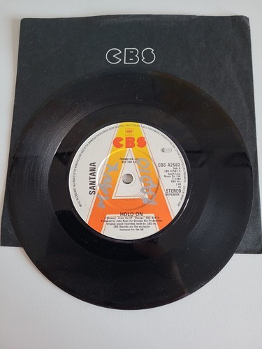 Santana" Hold On" 1982 CBS Records UK Demo 7"Single 45rpm - Picture 1 of 2