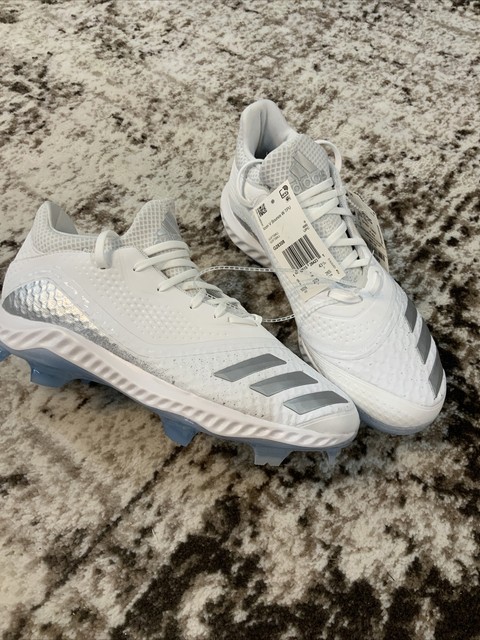 adidas Women's Icon V Bounce TPU Softball Cleats Size 10 1/2 White/silver G28308 for sale online 