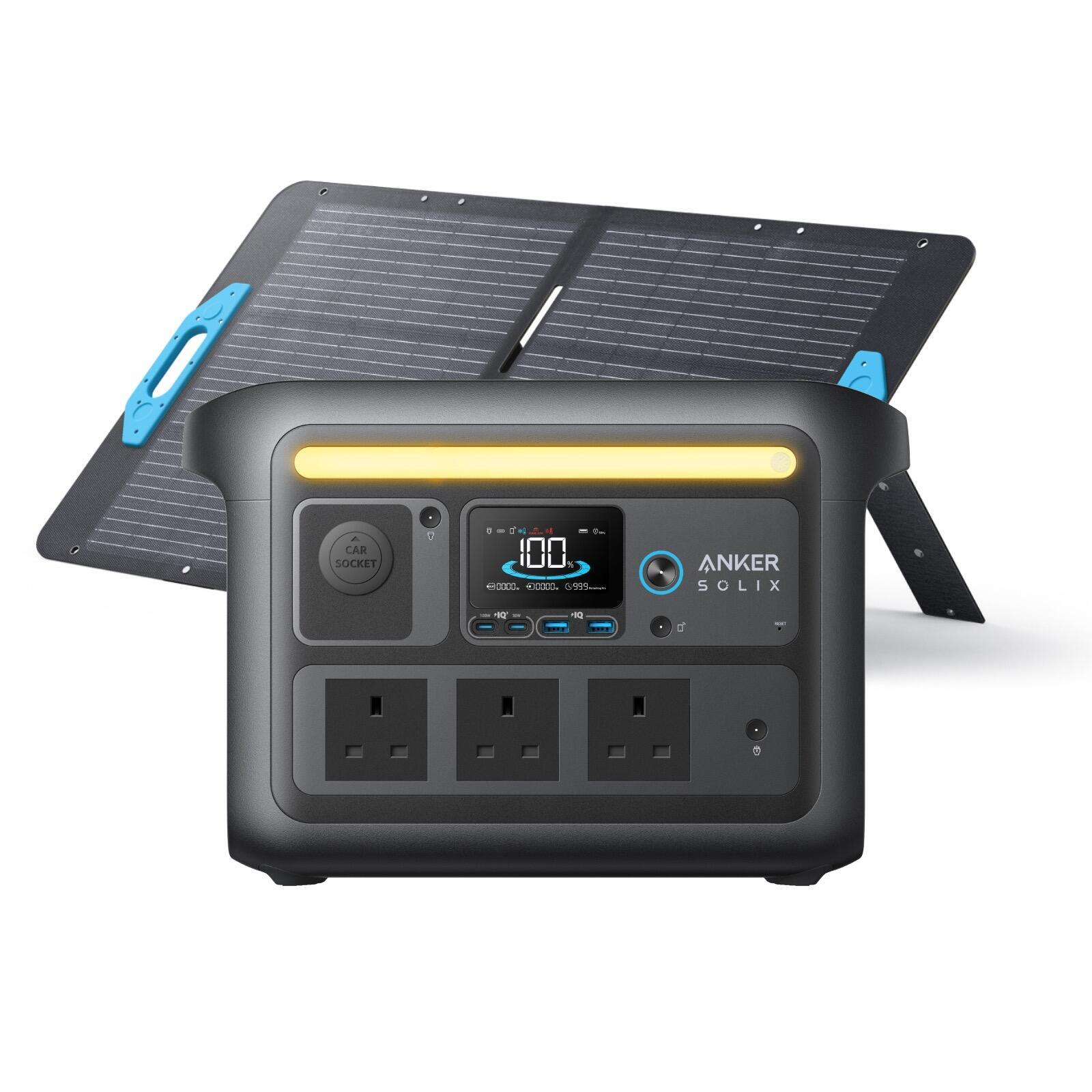 Anker SOLIX C800X Plus Solar Generator Portable Battery + PS100  