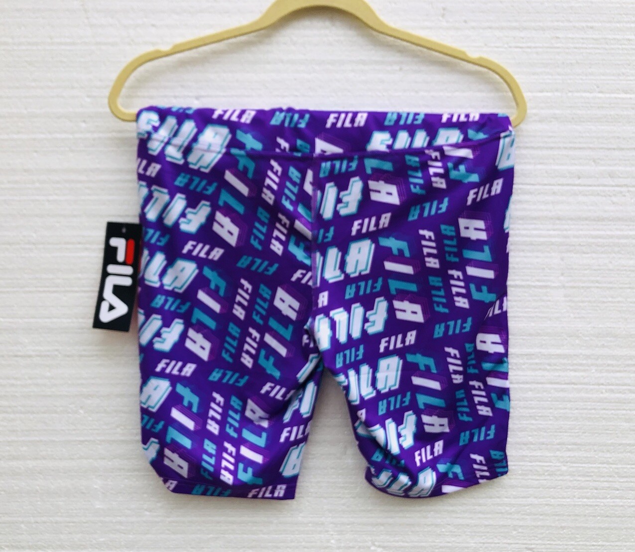 Pantaloncini sportivi donna medi Fila corsa allenamento multicolore stampa logo all over