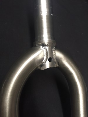 Forcella BMX Cromata Filettata Da 20'' Con Attacchi Per Freno U-Brake - Stelo 21,1 Mm