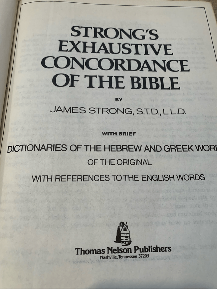 Exhaustive Concordance of the Bible1980 Strong's Dictionaries Hebrew