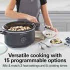 6 Quart Set & Forget Programmable Slow Cooker, 15 Cooking Options
