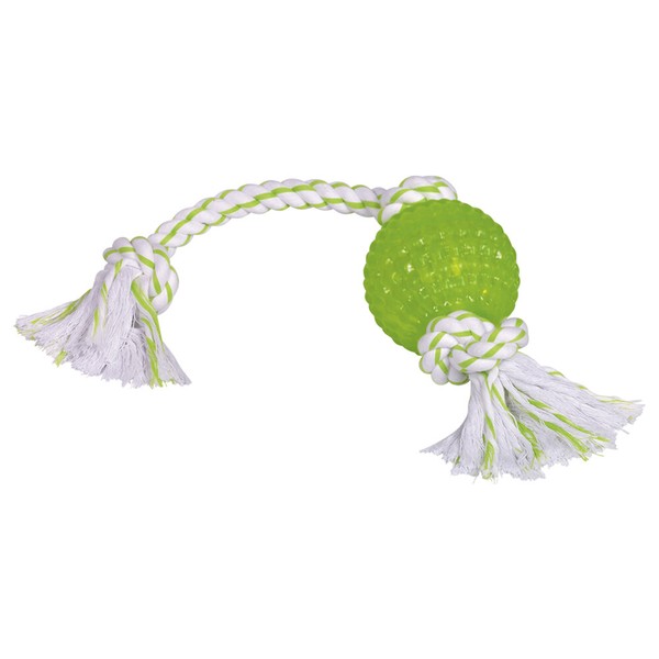 Nobby Hundespielzeug Tpr Ball Mit Seil 44Cm - Robust, SchwimmfäHig, Minzgeruch-image