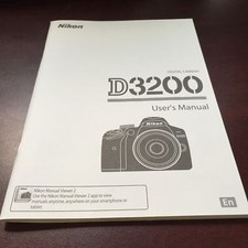 Nikon D3200 Digital Camera User's Manual Guide Book Brand New. Never Used