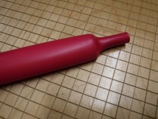 1" Red ADHESIVE LINED 3:1 RATIO HEAT SHRINK TUBING 4' glue dual wall