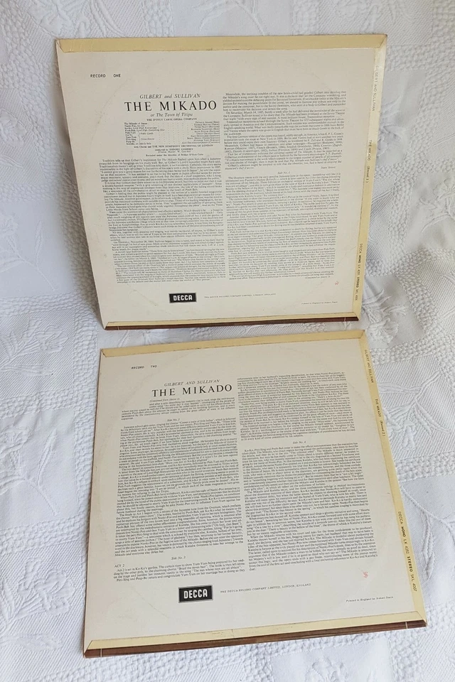 2×The Mikado Gilbert & Sullivan LP vinyls. The D'Oyly Carte Opera. LK4251/LK4252 - Image 3 of 4