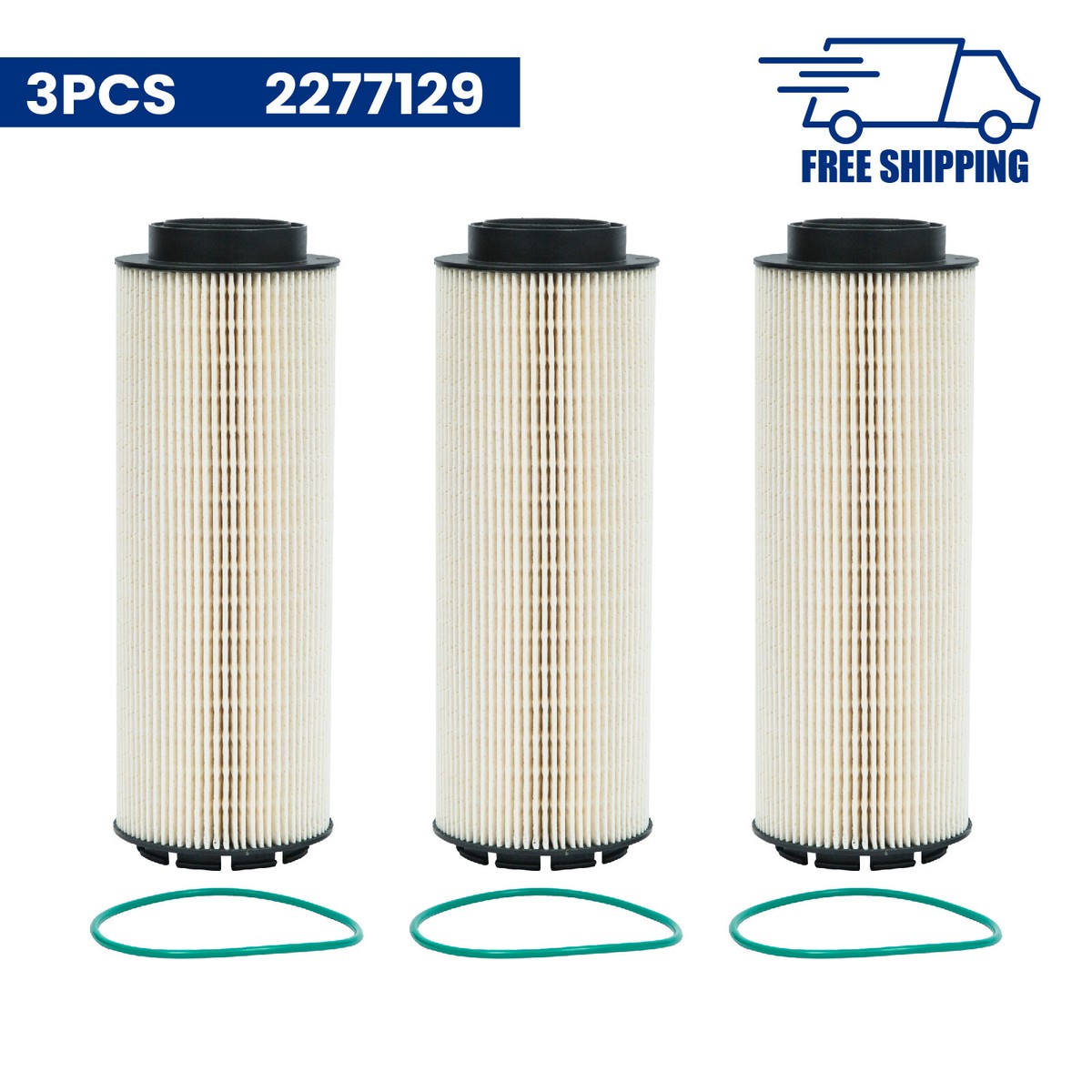 3 PCS 2277129 2277129PE Fuel Filter For Paccar MX-13 Replace