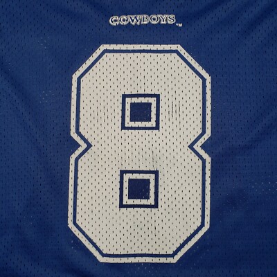 Vintage 1995 Starter Dallas Cowboys Troy Aikman #8 Blue Jersey 48