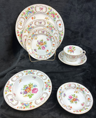 Rose China　食器　12枚セット Vintage Set of Rose China From Japan~~12 Settings/7 Pieces~~84 Pcs