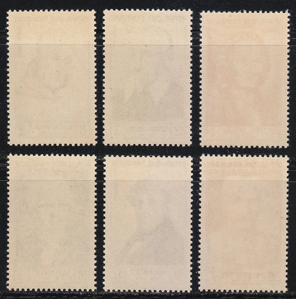 França 1953 MNH Mi 965-970 Sc B276-B281 famosos franceses ** - Imagem 2 de 2