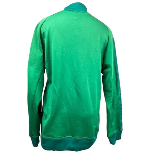 ADIDAS Climalite Green & Teal Track Jacket Mens (L) Zip Lightweight Long Sleeve - Picture 4 of 10
