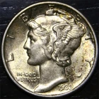 1939 Mercury Dime 90% Silver 10c US Coin Philadelphia Mint BU