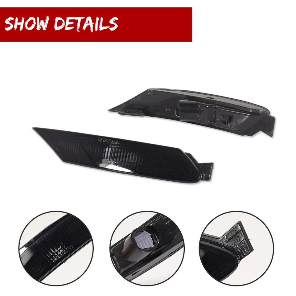 2件装JDM风格烟熏镜头前侧标记灯适用于2004-2008马自达RX-8 RX8 — 第 2/4 张图片